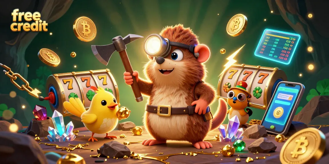 Experience free credit bonuses at 2026's top slots with vibrant cartoon characters mining for treasures.