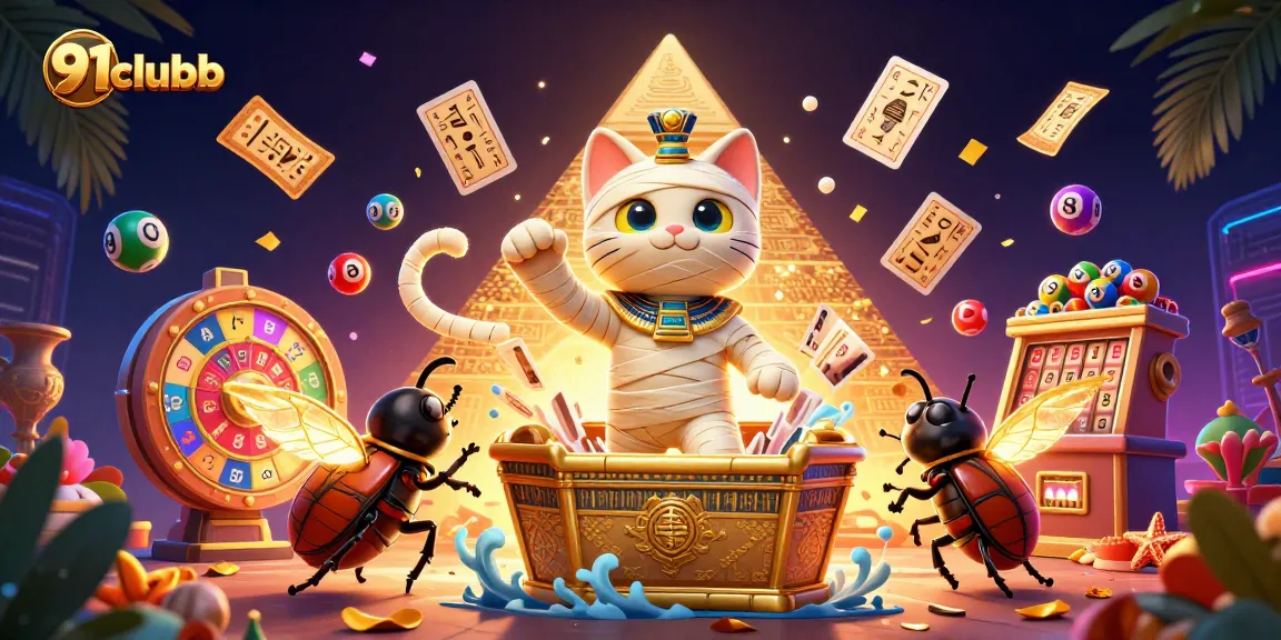 Spin and win with 91clubb's vibrant gaming scene featuring mystical characters and exciting elements.
