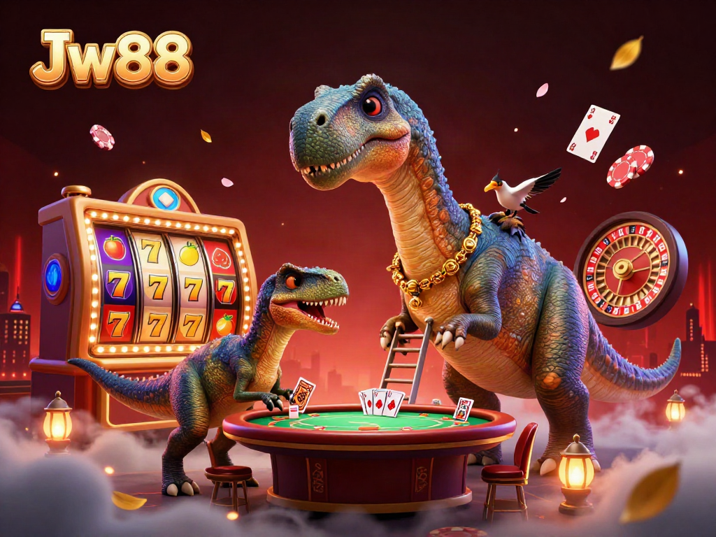 Experience Jw88's vibrant casino world with engaging characters and exciting gameplay elements.