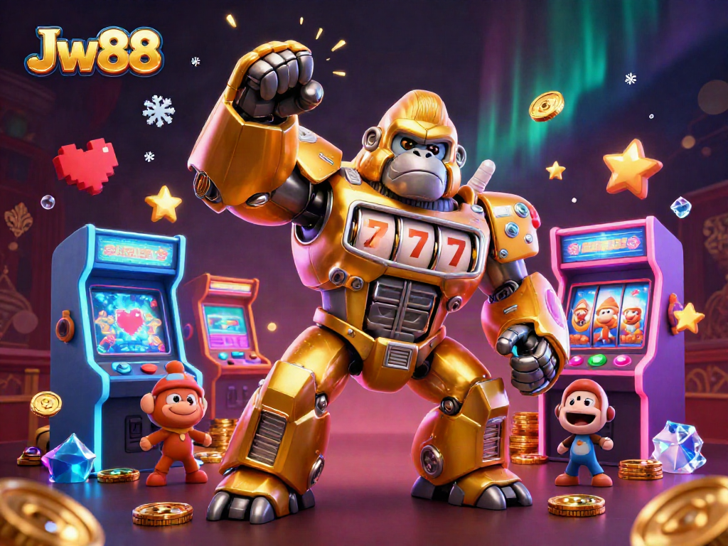 Experience thrilling wins at Jw88 with dynamic 3D casino mech and classic gaming elements.